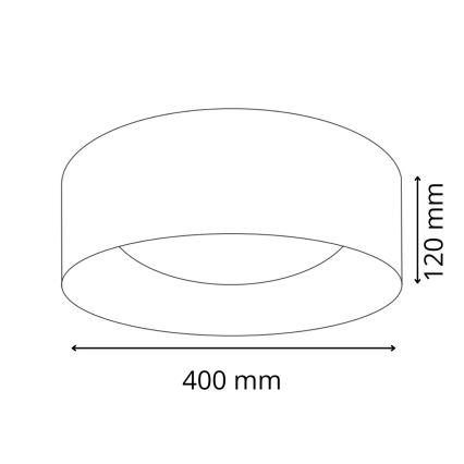 Plafón LED TULUZA LED/24W/230V diá. 40 cm negro