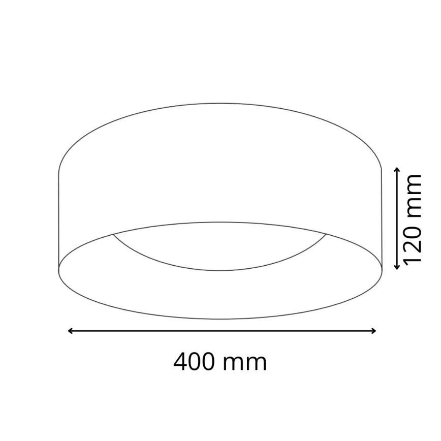 Plafón LED TULUZA LED/24W/230V diá. 40 cm negro