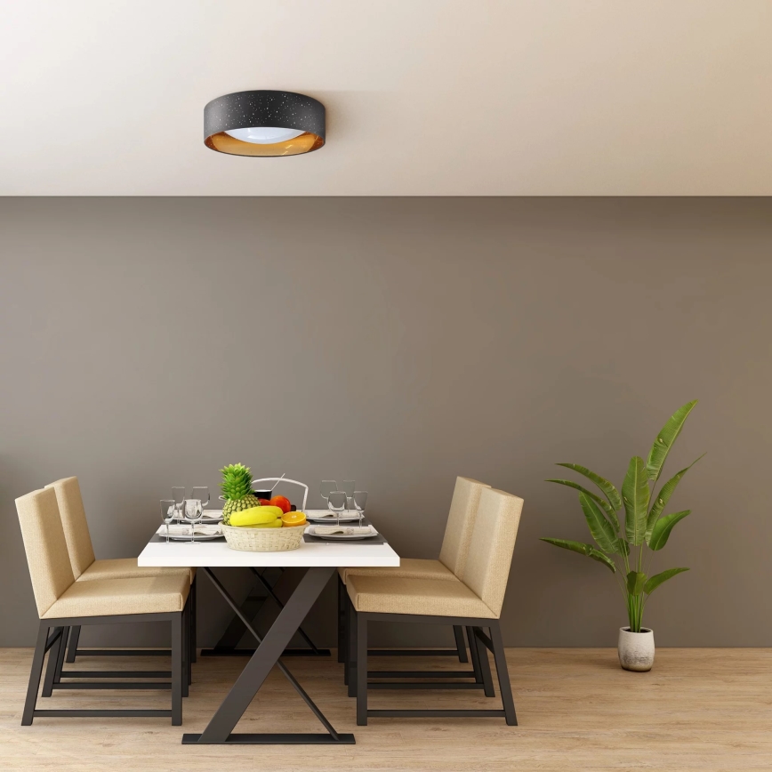 Plafón LED TULUZA LED/24W/230V diá. 40 cm negro