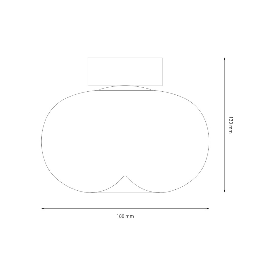 Plafón LED VASO LED/4W/230V diá. 18 cm dorado/ahumado