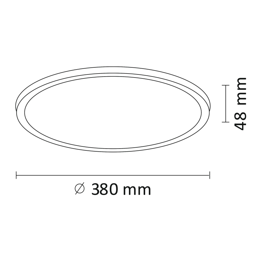 Plafón LED WOODY LED/24W/230V diá. 38 cm