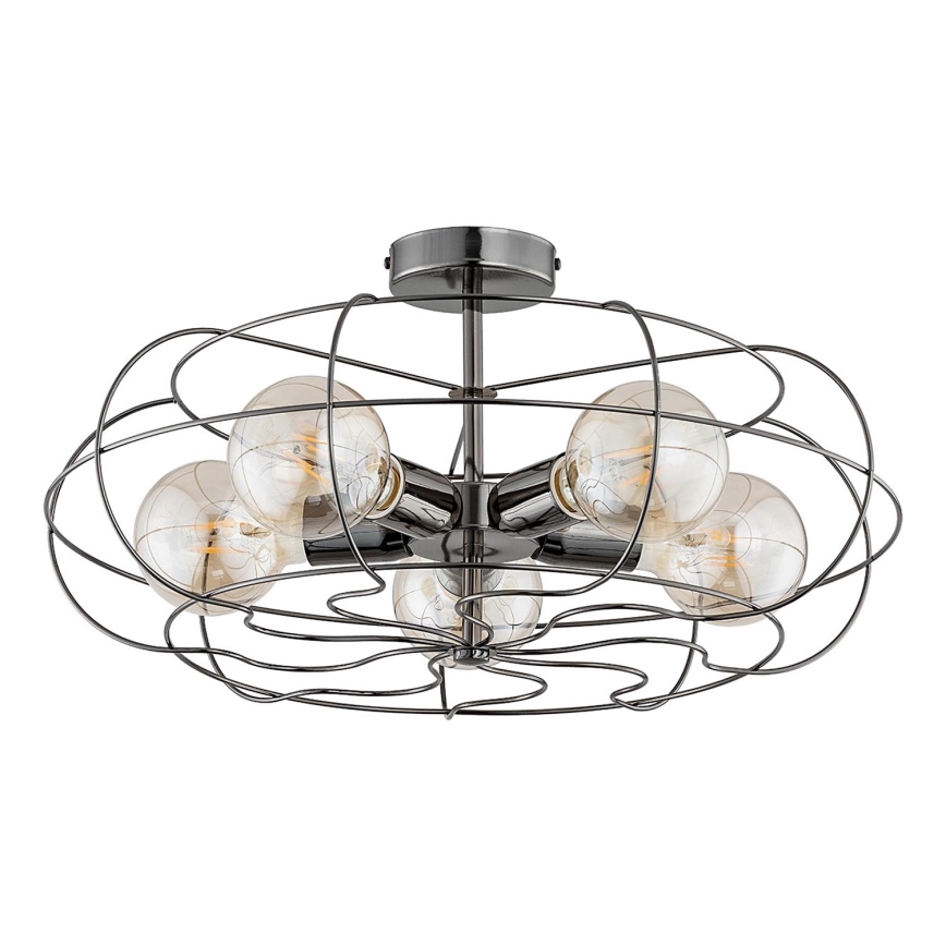 Plafón LOTOS 5xE27/15W/230V antracita