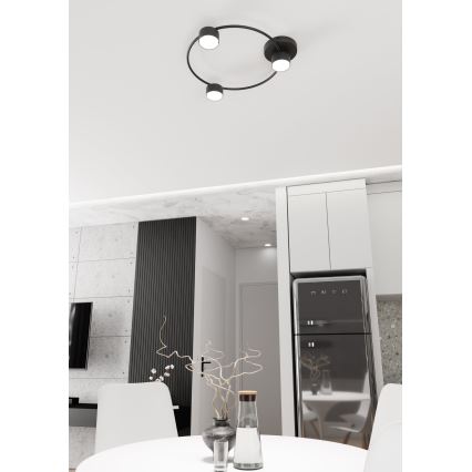 Plafón LUCIO 3xGX53/12W/230V negro