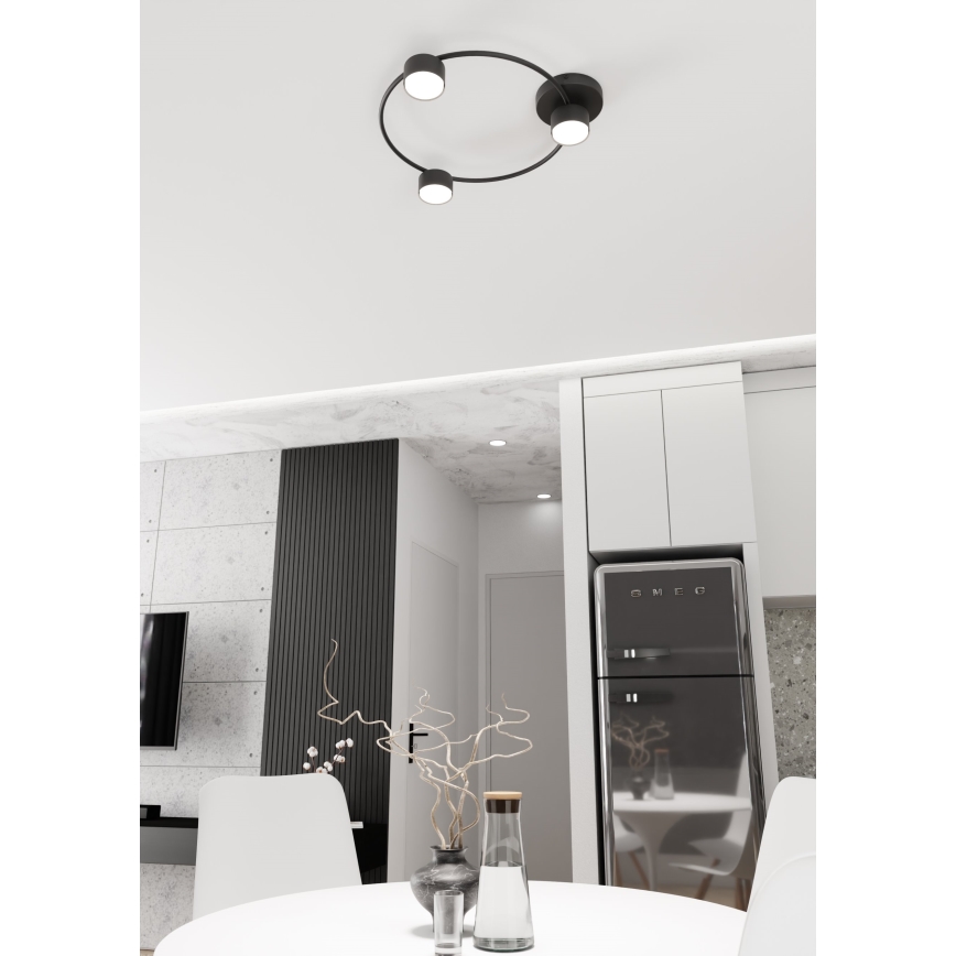 Plafón LUCIO 3xGX53/12W/230V negro
