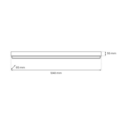 Plafón LUNGO T8 1xG13/18W/230V negro