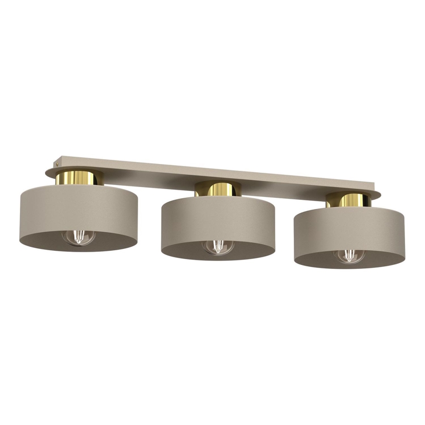 Plafón MARTI 3xE27/15W/230V beige/dorado