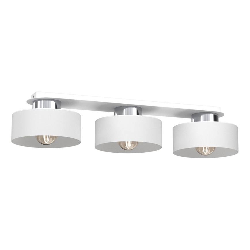 Plafón MARTI 3xE27/15W/230V blanco/cromo brillante