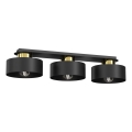Plafón MARTI 3xE27/15W/230V negro/dorado