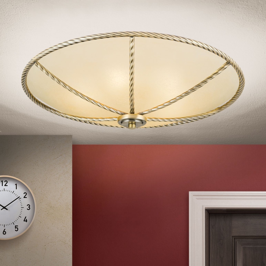 Plafón MAURO 5xE27/60W/230V diá. 56 cm bronce