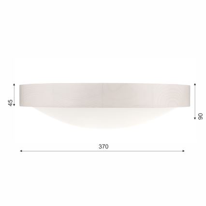 Plafón MEDA 2xE27/60W/230V pino