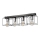 Plafón MIKA 4xE27/60W/230V 61 cm negro/cromo brillante