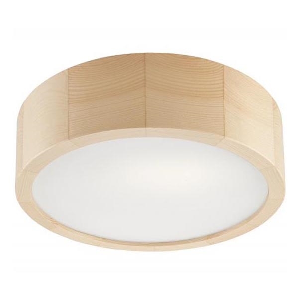 Plafón NATURAL 1xE27/60W/230V ø 27 cm pino