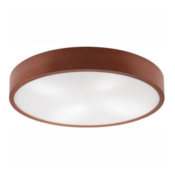 Plafón NATURAL 4xE27/60W/230V ø 57,5 cm pino/marrón