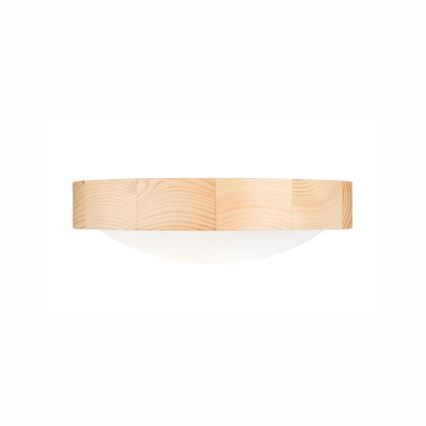 Plafón NATURAL SLIM 1xE27/60W/230V ø 27 cm pino
