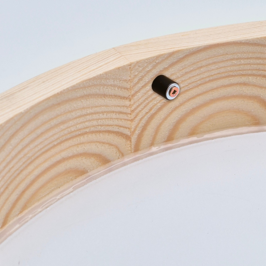 Plafón NATURAL SLIM 1xE27/60W/230V ø 27 cm pino