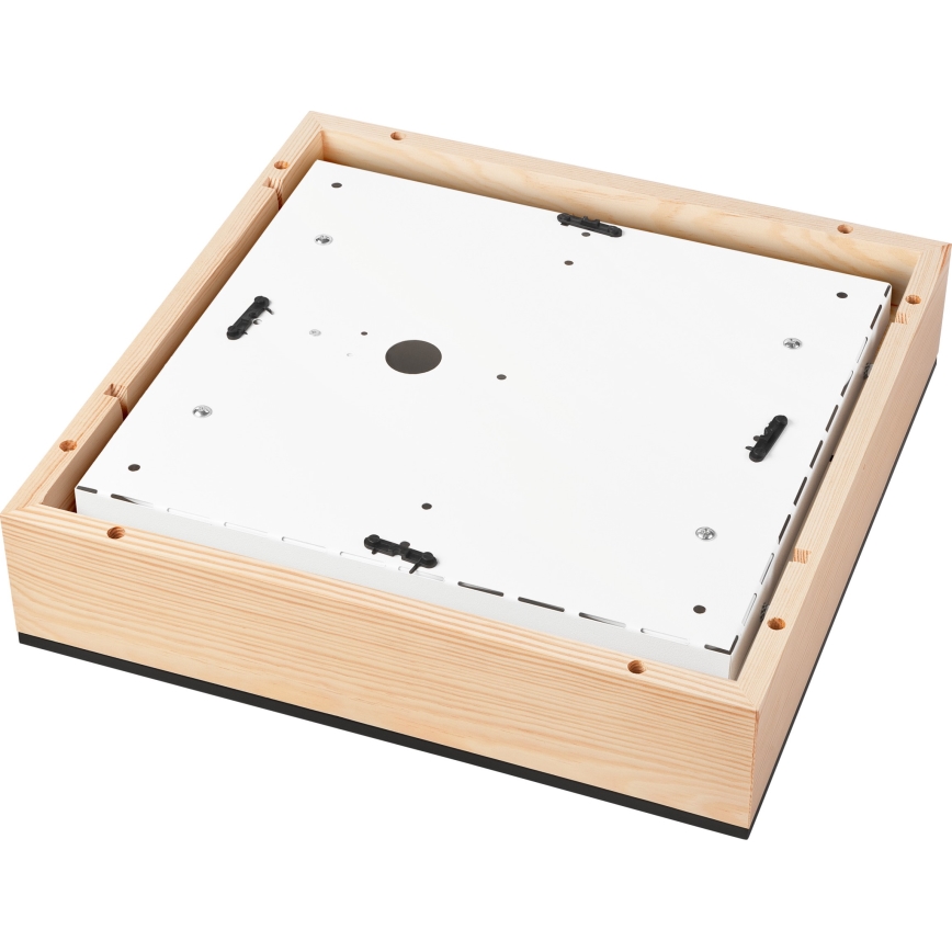 Plafón NATURAL SQUARE 4xE27/15W/230V 39x39 cm pino/negro