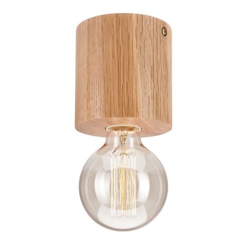 Plafón OAK 1xE27/60W/230V roble diámetro 10,5 cm