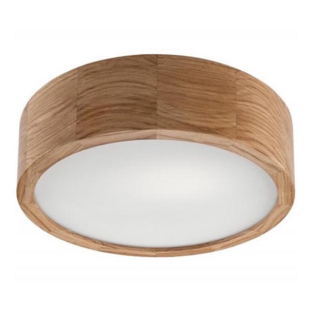 Plafón OAK 1xE27/60W/230V roble ø 27,5 cm - FSC Certificado