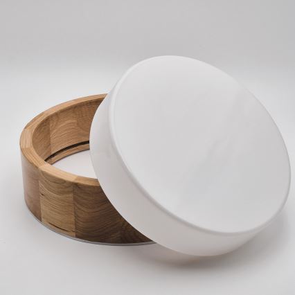 Plafón de baño OAK 2xE27/15W/230V IP54 roble ø 27 cm