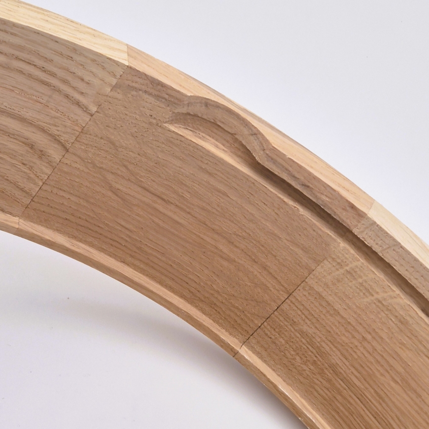 Plafón de baño OAK 2xE27/15W/230V IP54 roble ø 27 cm