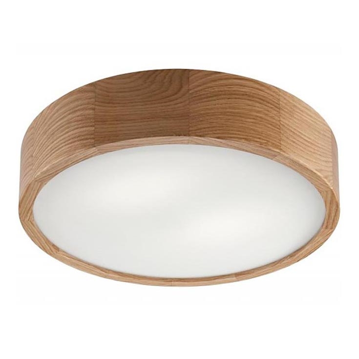 Plafón OAK 2xE27/60W/230V roble ø 37,5 cm - FSC Certificado