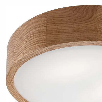 Plafón OAK 2xE27/60W/230V roble ø 37,5 cm - FSC Certificado