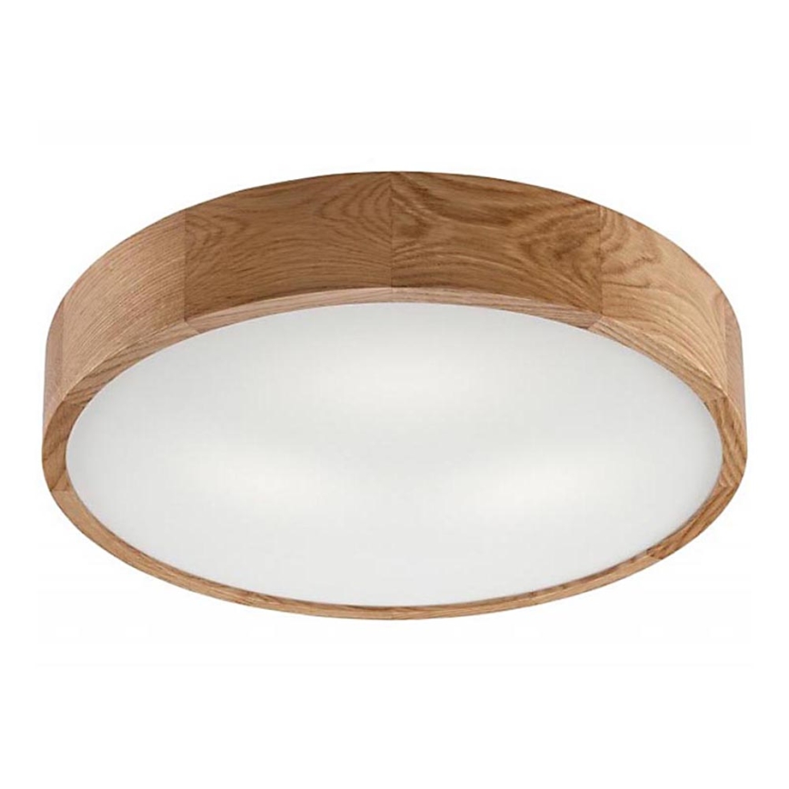 Plafón OAK 3xE27/60W/230V roble ø 47,5 cm - FSC Certificado