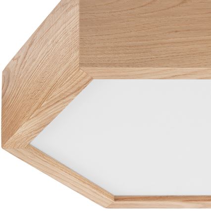 Plafón OAK HEX 1xE27/60W/230V diámetro 32 cm roble