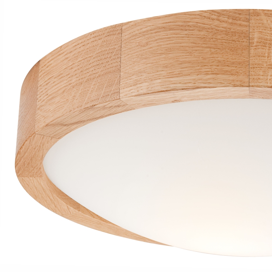 Plafón OAK SLIM 1xE27/60W/230V roble ø 27 cm