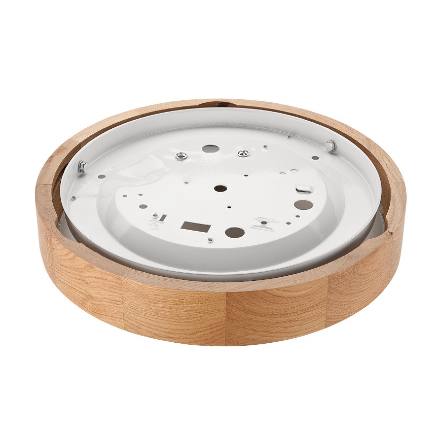 Plafón OAK SLIM 1xE27/60W/230V roble ø 27 cm