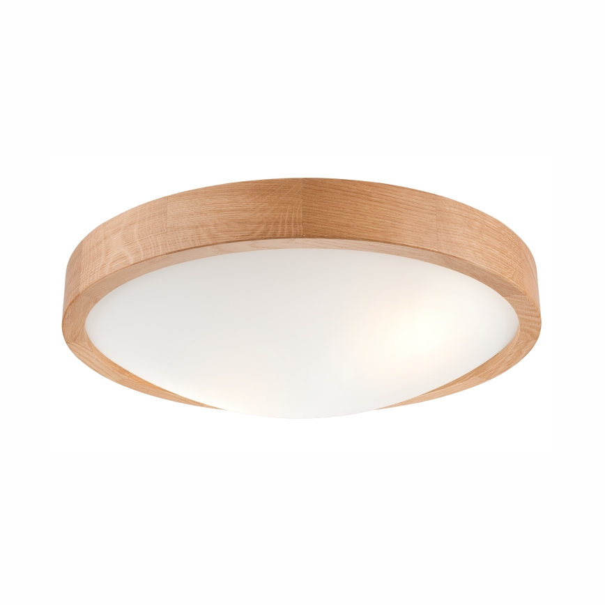Plafón OAK SLIM 2xE27/60W/230V roble ø 37 cm