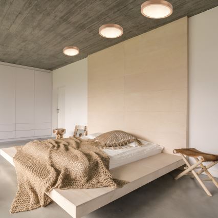 Plafón OAK SLIM 2xE27/60W/230V roble ø 37 cm