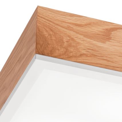 Plafón OAK SQUARE 2xE27/15W/230V 31x31 cm roble/blanco