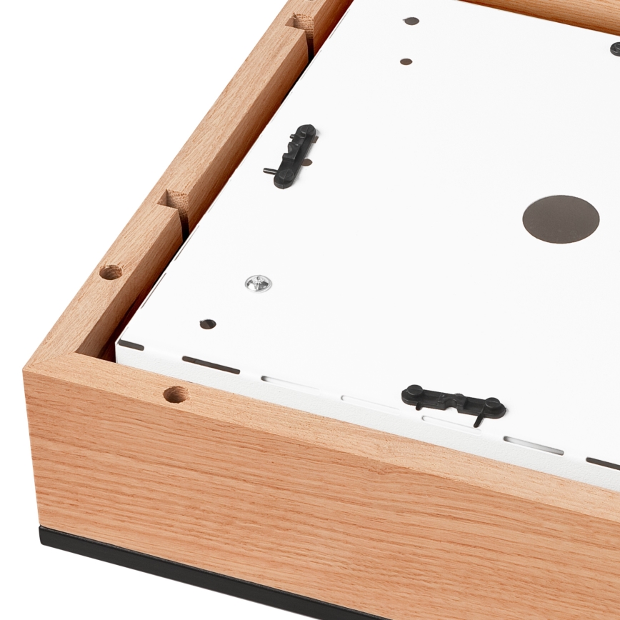 Plafón OAK SQUARE 2xE27/15W/230V 31x31 cm roble/negro