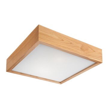 Plafón OAK SQUARE 2xE27/60W/230V roble 37,5 cm