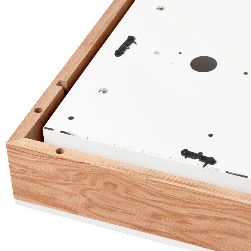 Plafón OAK SQUARE 4xE27/15W/230V 39x39 cm roble/blanco