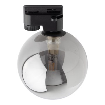 Plafón para sistema de raíles monofásico TRACER 1xG9/8W/230V negro/ahumado negro