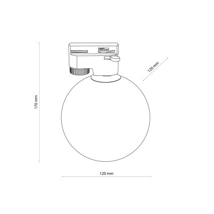 Plafón para sistema de raíles monofásico TRACER 1xG9/8W/230V blanco