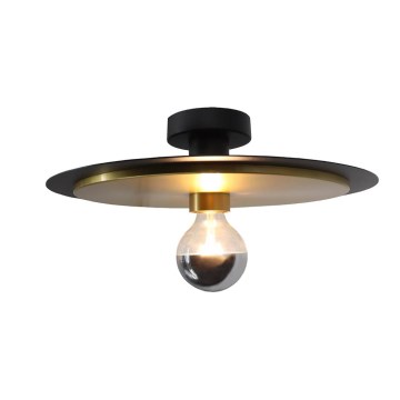 Plafón PENY 1xE27/11W/230V negro/dorado
