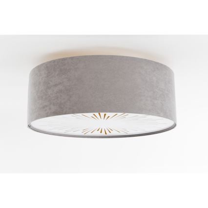 Plafón RAYS 2xE27/60W/230V d. 60 cm gris