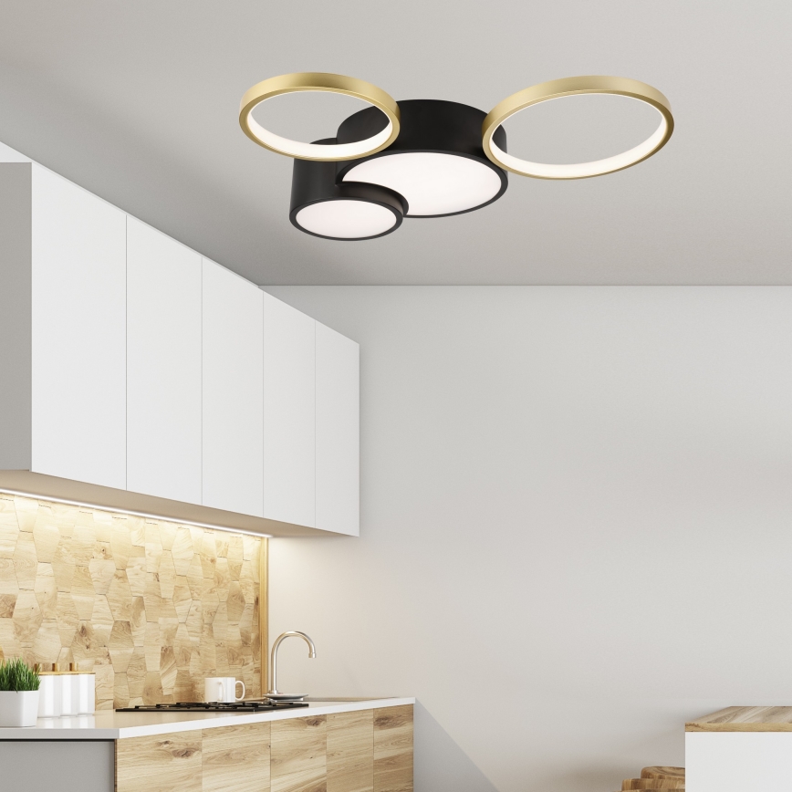 Plafón regulable ALIZEE LED/30W/230V 3000-6500K negro/dorado