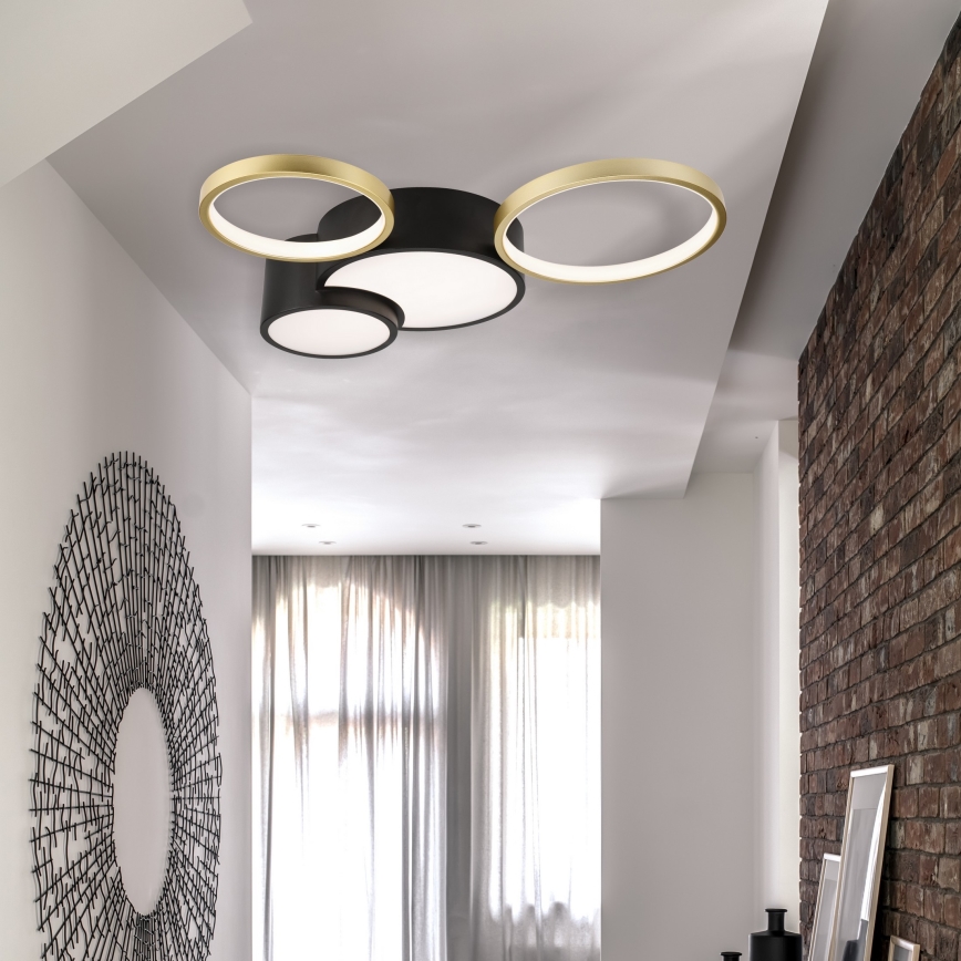 Plafón regulable ALIZEE LED/30W/230V 3000-6500K negro/dorado