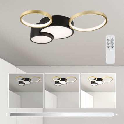 Plafón regulable ALIZEE LED/30W/230V 3000-6500K negro/dorado