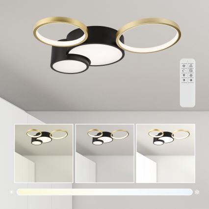 Plafón regulable ALIZEE LED/30W/230V 3000-6500K negro/dorado