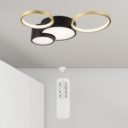 Plafón regulable ALIZEE LED/30W/230V 3000-6500K negro/dorado