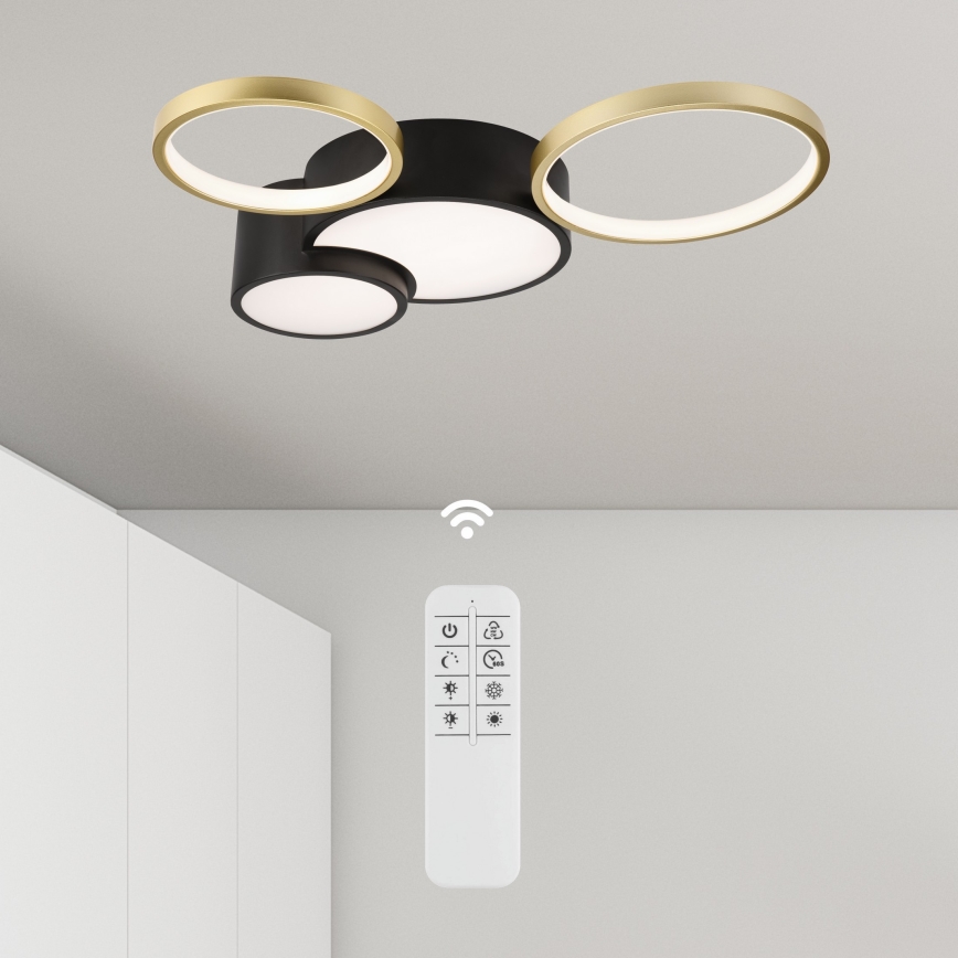 Plafón regulable ALIZEE LED/30W/230V 3000-6500K negro/dorado