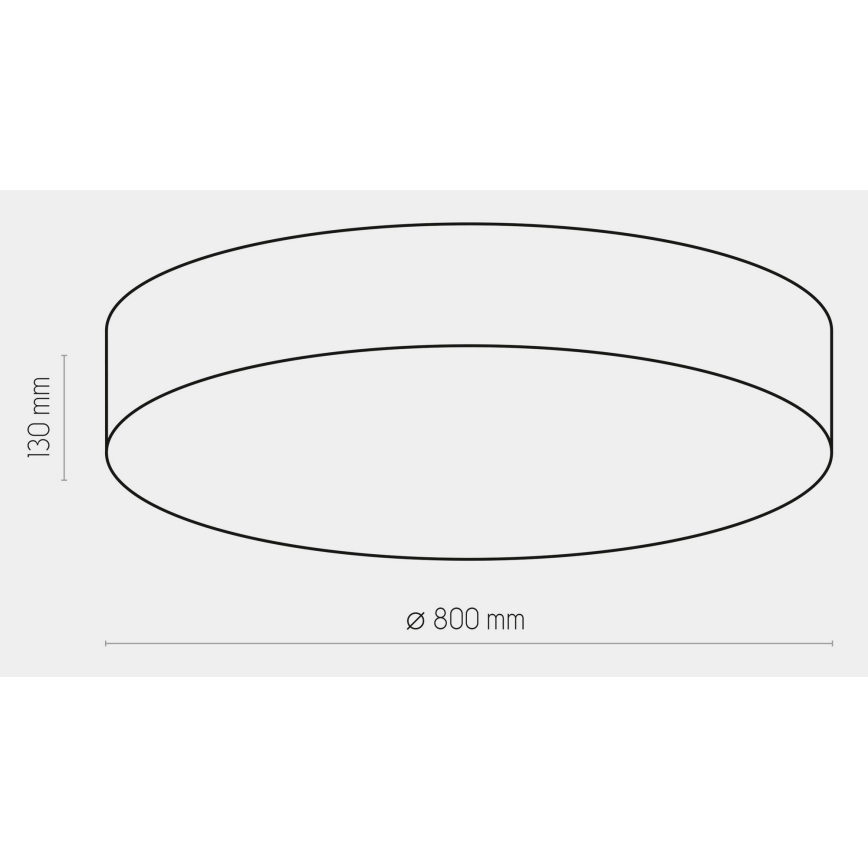 Plafón RONDO 6xE27/15W/230V diámetro 80 cm blanco