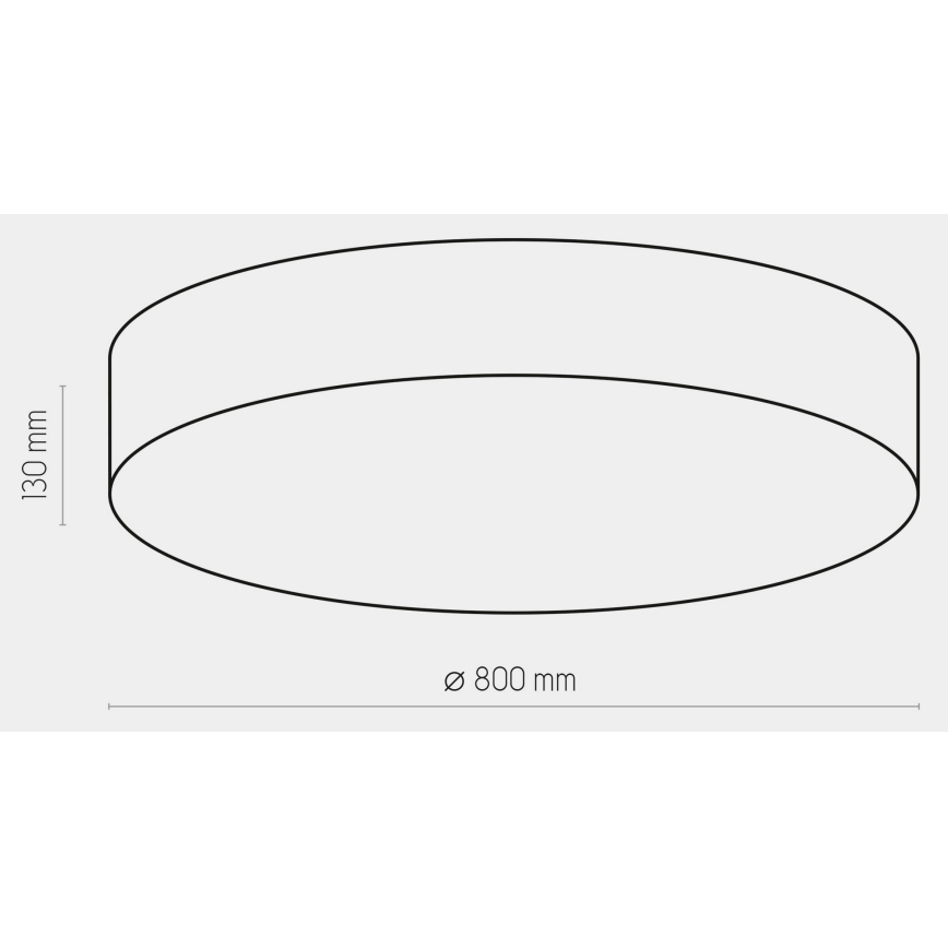 Plafón RONDO 6xE27/15W/230V diámetro 80 cm negro