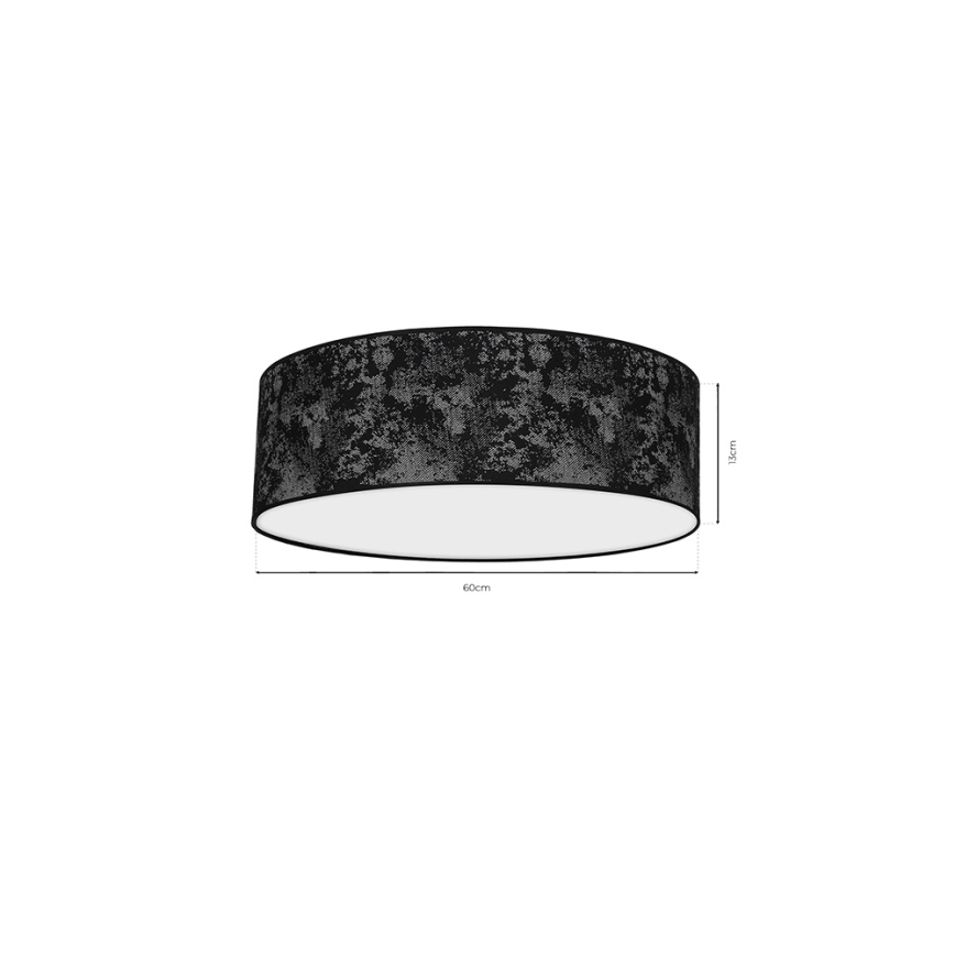 Plafón SATINO 3xE27/60W/230V negro/gris