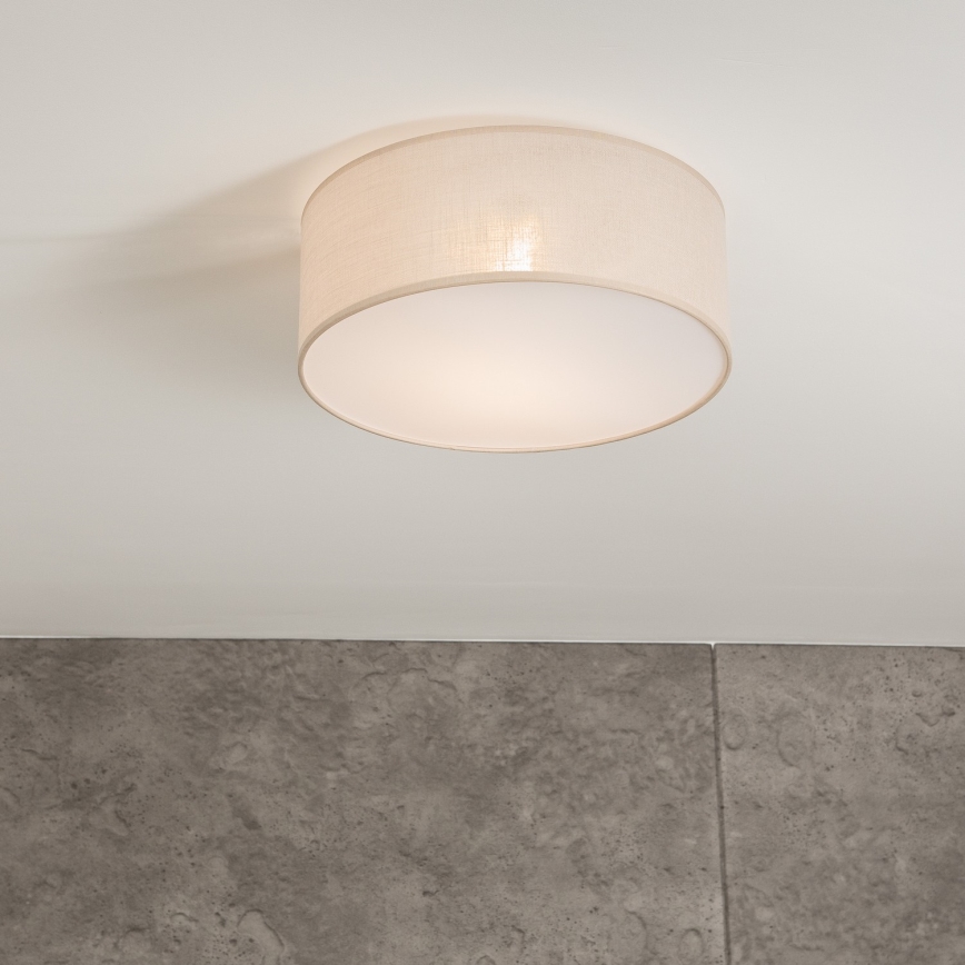 Plafón SIRJA 1xE27/60W/230V diá. 35 cm color crema
